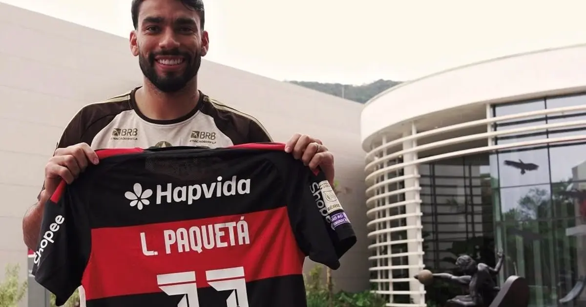 Lucas Paquetá assume a icônica camisa 11 do Flamengo após saída de Cebolinha